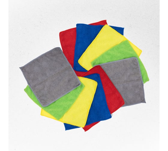 Изображение товара Салфетка SKYWAY набор микрофибра 20х20 см, в рулончиках, 10 шт. S03902010