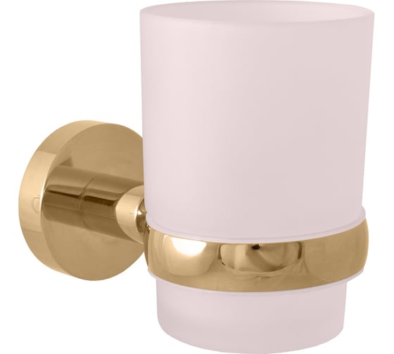 Изображение товара Стеклянный стакан RavSlezak с настенным держателем, цвет золото COA0201Z