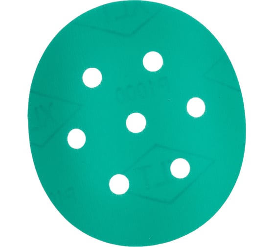 Изображение товара Круг шлифовальный на липучке - зелёный 125 мм, 5 шт, P1000 FASTER TOOLS 8550