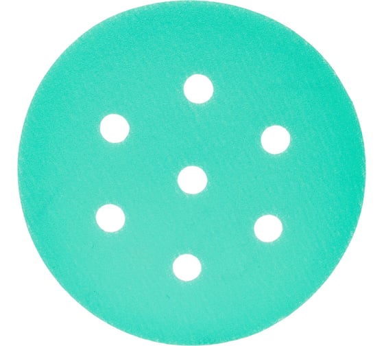 Изображение товара Круг шлифовальный на липучке - зелёный 125 мм, 5 шт, P320 FASTER TOOLS 8546