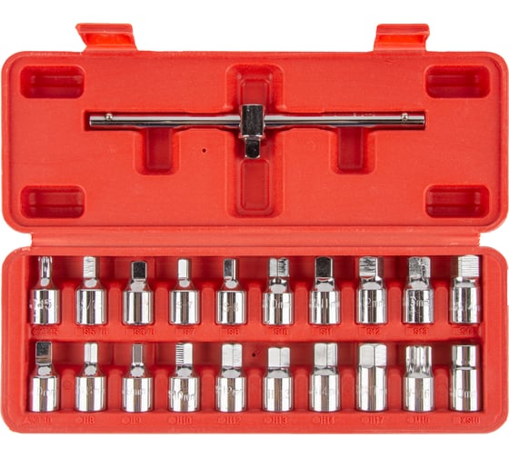 Изображение товара Набор для откручивания масляных пробок WIEDERKRAFT 21 предмет WDK-2141202