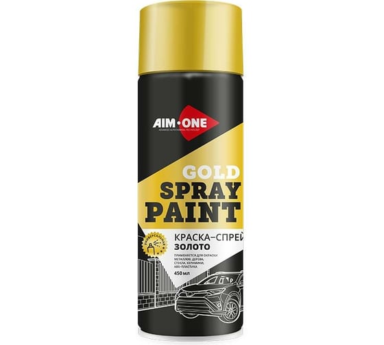 Изображение товара Акриловая краска Aim-one (золото; аэрозоль; 450 мл) SPBG-450