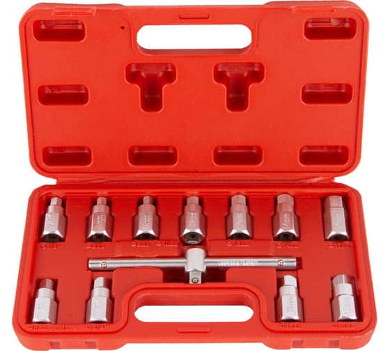 Изображение товара Набор для откручивания масляных пробок WIEDERKRAFT 12 предметов WDK-2141201