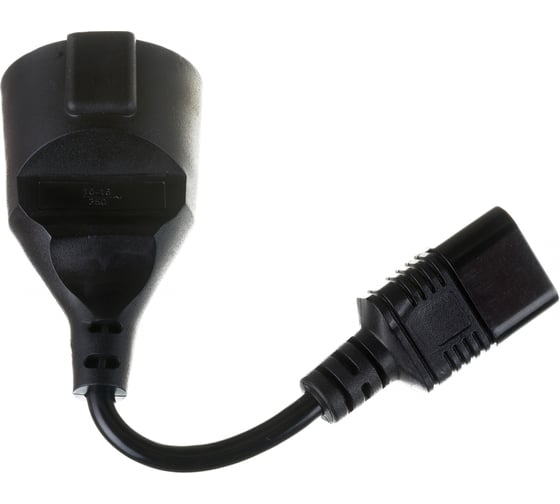 Изображение товара Кабель-переходник ExeGate UPS-розетка Power EC-3/0.75mm2, 10A, медь, черный, 0.15м 280681