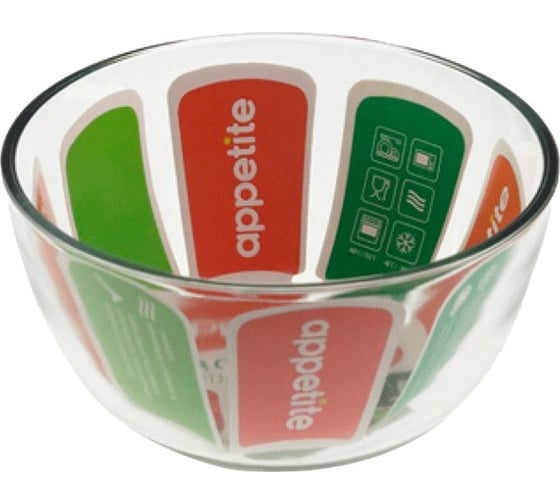 Изображение товара Стеклянная миска appetite 0.8л MB23