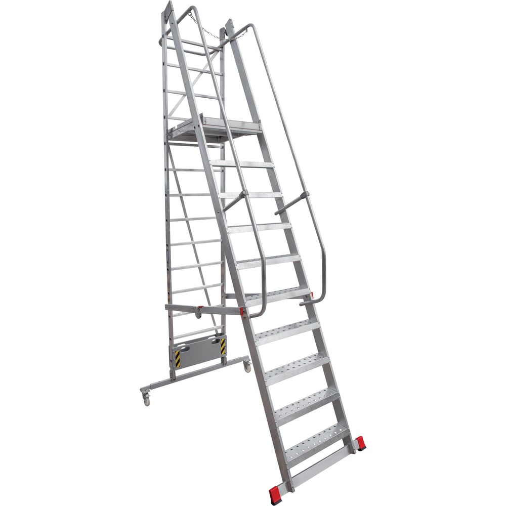 Передвижная складная лестница с площадкой Новая Высота 10 ступеней 3540110