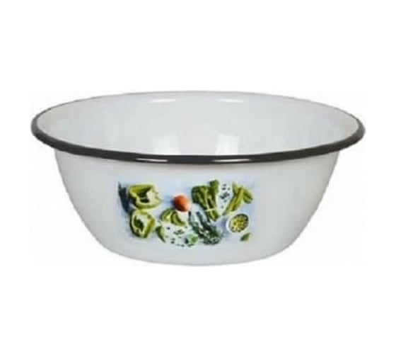 Изображение товара Эмалированная миска appetite Свежая зелень 1.5л 1с7с Свежая