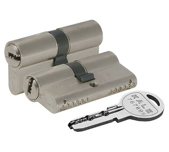 Изображение товара Цилиндровый механизм KALE KILIT 164 SN/80 (30+10+40) мм, никель, 5 кл. 22415