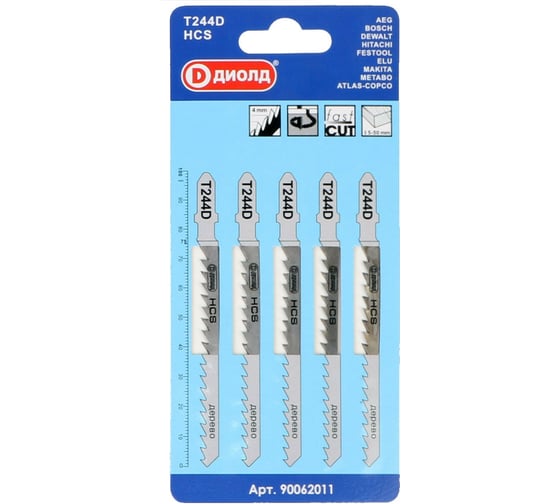 Изображение товара Пилки T 244 D 5 шт ДИОЛД 90062011