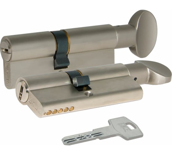 Изображение товара Цилиндровый механизм с вертушкой KALE KILIT 164 BM/68 (26+10+32) мм, никель, 5 кл. 1008
