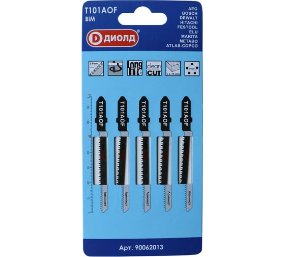 Изображение товара Пилки Т 101 AOF 5 шт ДИОЛД 90062013