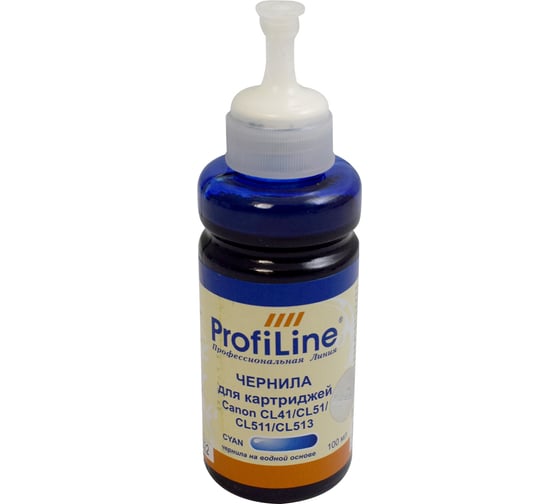 Изображение товара Чернила для Canon ProfiLine PL-CL 41/CL 51/CL 511/CL 513 Cyan 100 мл PL_INK_CL-41_C_100ml