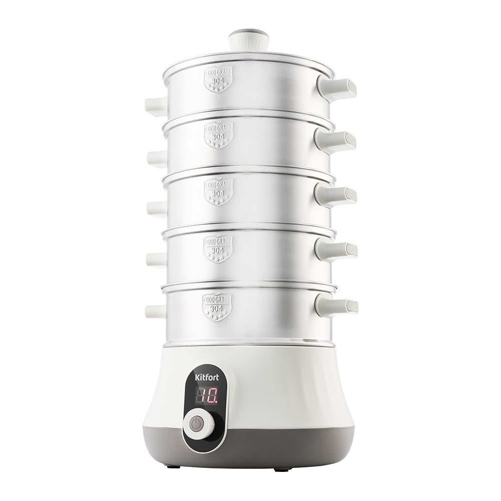 Изображение товара Пароварка электрическая KITFORT КТ-2035 с 5 ярусами и объемом 1 литр