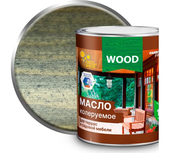 Изображение товара Колеруемое масло для террас и садовой мебели FARBITEX (дымчато-серый; 3 л) 4300009096