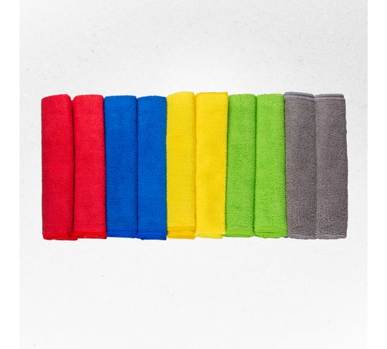 Изображение товара Салфетка SKYWAY набор микрофибра 40х35 см прямоугольники, 10 шт. S03902006