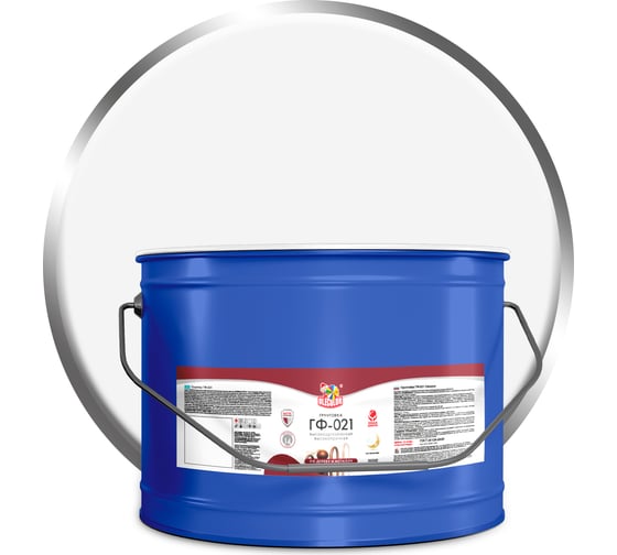 Изображение товара Грунтовка OLECOLOR ГФ-021 белый, 10 кг 4300009179