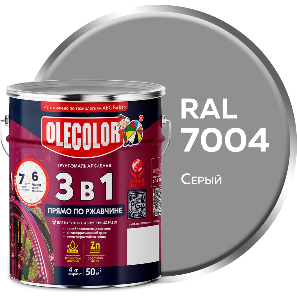 Грунт-эмаль по ржавчине Olecolor 4300008961