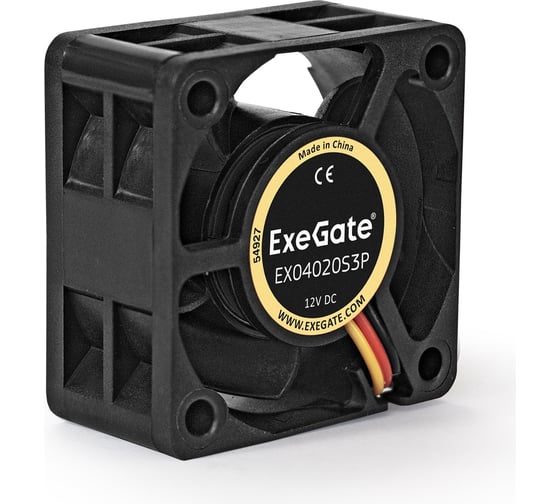 Изображение товара Вентилятор ExeGate EX04020S3P, 40x40x20 мм, Sleeve bearing подшипник скольжения, 3pin, 5500RPM 281211