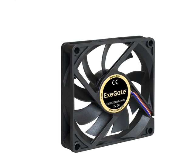 Изображение товара Вентилятор ExeGate EX08015B4P-PWM 80x80x15 мм, 2-Ball двойной шарикоподшипник , 4pin, PWM, 24dBA 288924