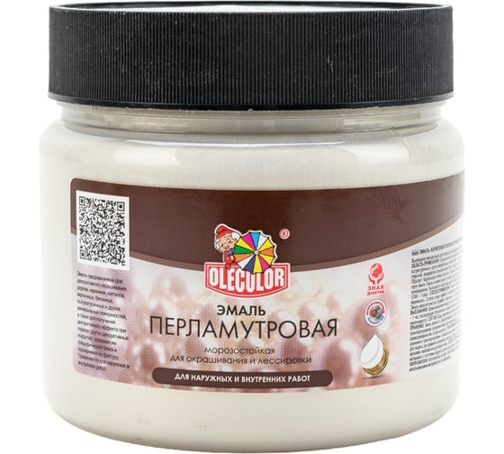 Изображение товара Акриловая эмаль OLECOLOR перламутровая, универсальная, золотой жемчуг, 0.3 кг 4300006108