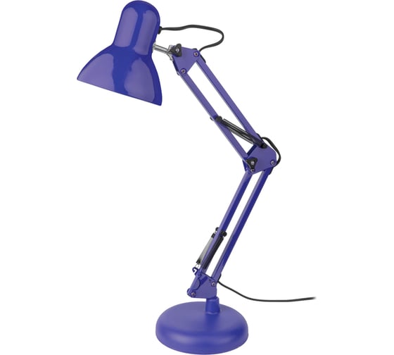 Изображение товара Настольный светильник General Lighting Systems Е27, основание + струбцина, 600х148мм, синий GTL-040 800140