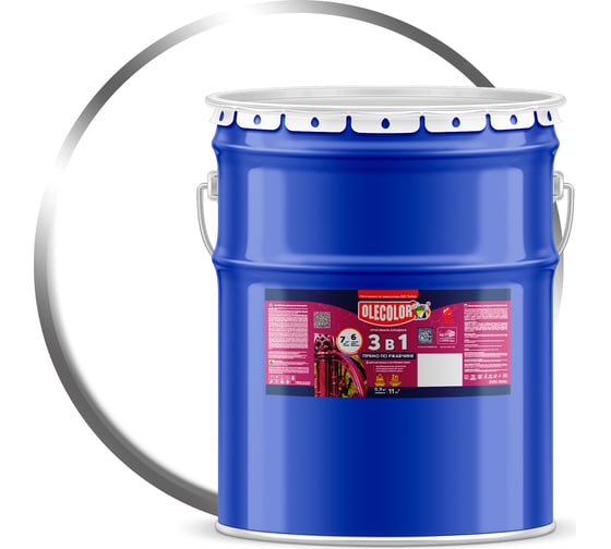 Изображение товара Грунт-эмаль по ржавчине OLECOLOR белый, 20 кг 4300005922