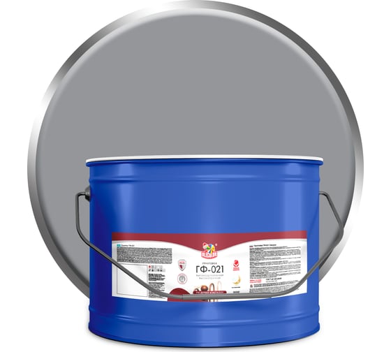 Изображение товара Грунтовка OLECOLOR ГФ-021 серый, 10 кг 4300005168