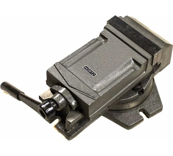 Изображение товара Станочные тиски Hortz чугунные, поворотные 125 HOR 104462