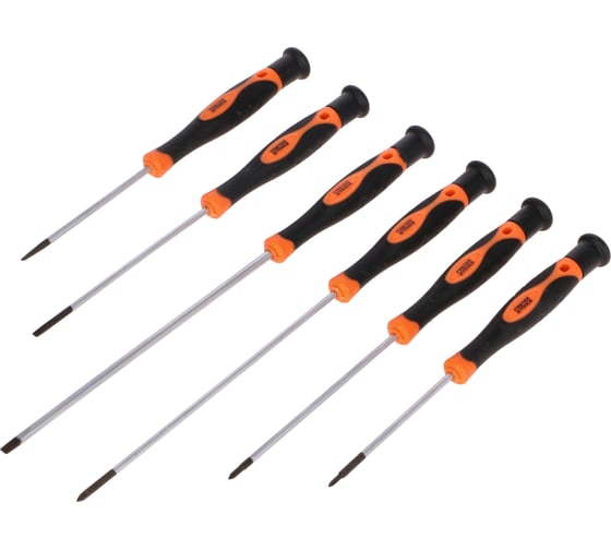 Изображение товара Отвертки FASTER TOOLS для точных работ удлиненные 6 шт. 1853