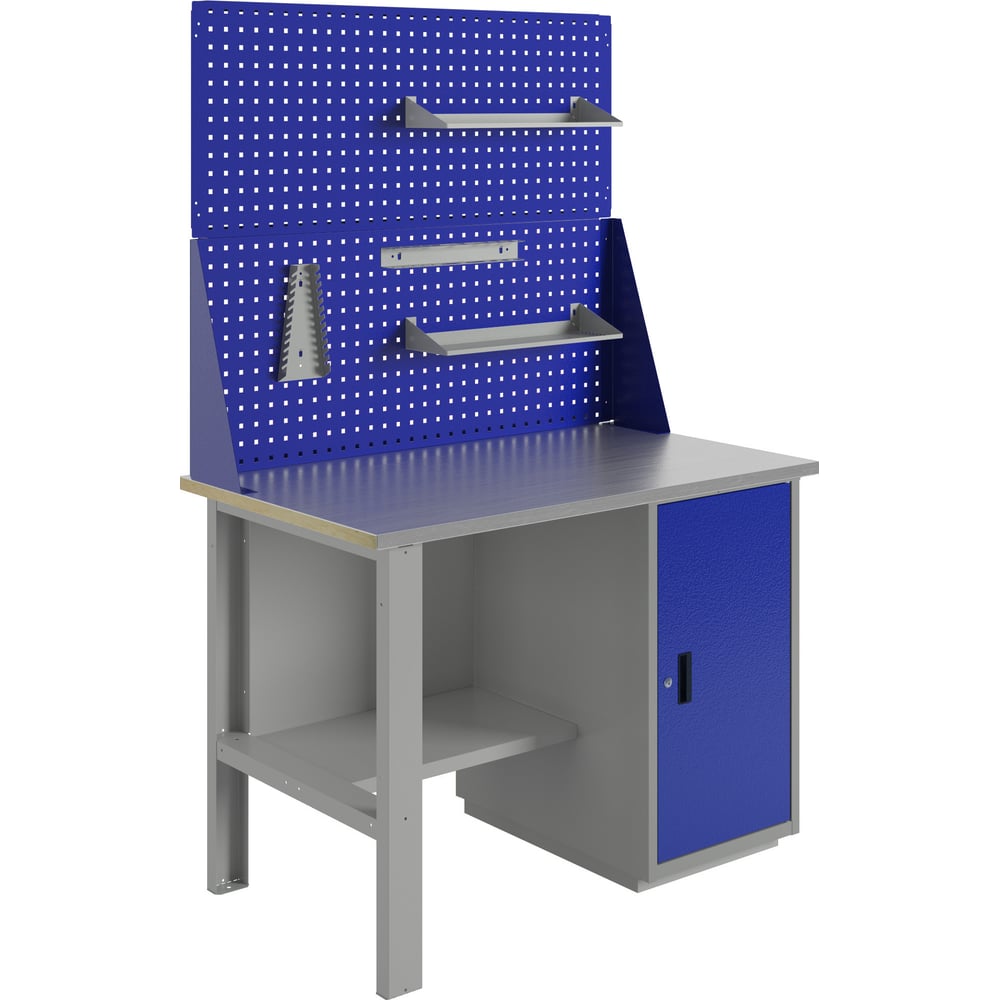 Изображение товара Верстак ПРАКТИК Profi WT 120 с полкой, тумбой и экраном