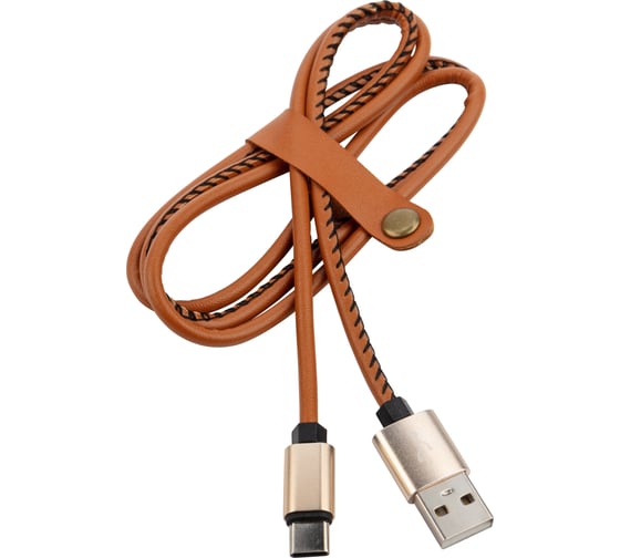 Изображение товара Кабель USB Type-C - USB REXANT 2A кожанная оплетка 1 м 18-1897