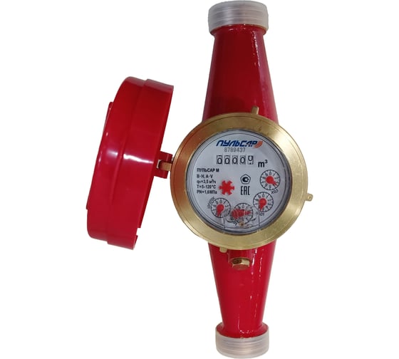 Изображение товара Многоструйный хв/гв счетчик Пульсар М Ду25; Qn=3,5м3/час; L=260мм (присоед.) Р00074194