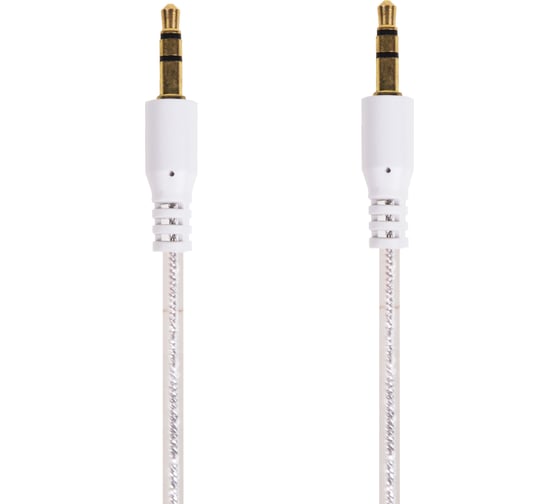 Изображение товара Кабель AUX аудио 3.5 мм REXANT гелевый 1 м белый 18-4083