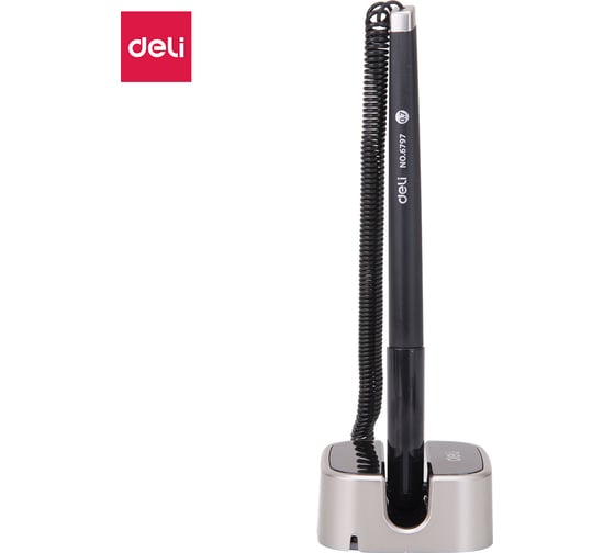 Изображение товара Гелевая ручка на подставке DELI синие чернила, 0.55 мм линия E6797blue