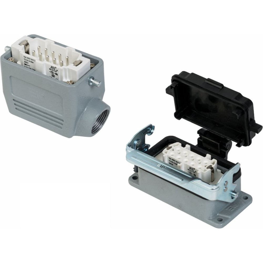 Изображение товара Промышленный прямоугольный разъем Mete Enerji H10E-AM-CCF 10P IP65 алюминий