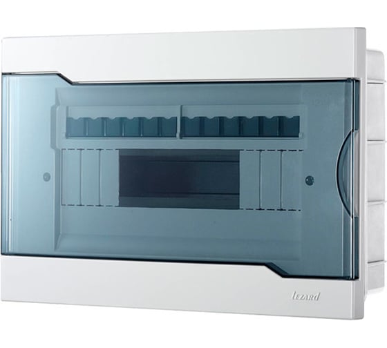 Изображение товара Бокс с прозрачной крышкой Lezard NEW ЩРВ-П-12 для внутренней установки 12-и модульных устройств 730-1000-012 NEW