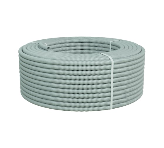 Изображение товара Гофрированная труба Экопласт ПНД-FRUF легкая, с зондом, без галогена, т/г, атмосферостойкая, диам.16мм (100м) 20116HFR-UF