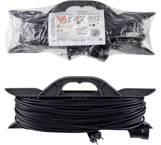 Изображение товара Силовой удлинитель-шнур на рамке TDM ELECTRIC народный ПВС 2200 Вт без заземления, 50м, штепсельное гнездо SQ1307-0310