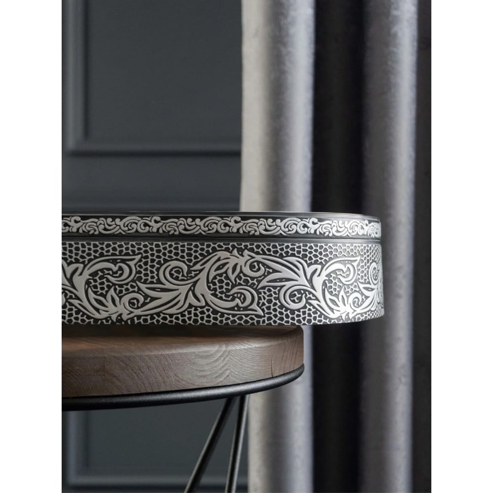 Трехрядный потолочный составной карниз Peora потолочный карниз арабеска 180 см трёхрядный планка 7 см серебро графит