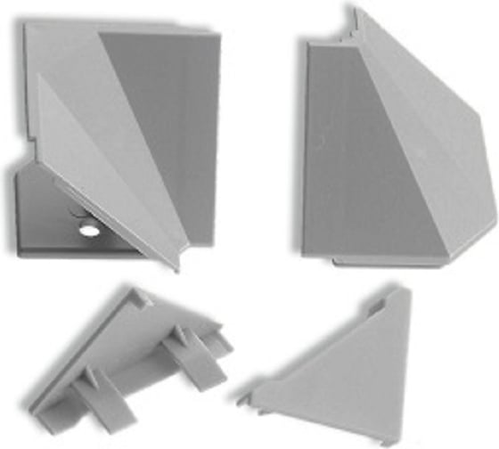 Изображение товара Комплект заглушек к кухонному пластиковому плинтусу ООО ДЕКОПЛИНТ ПРЕСТИЖ под кромку, белый, 4 шт 1537