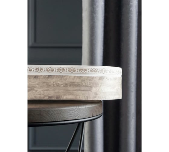 Изображение товара Трехрядный потолочный составной карниз Peora АМИРА с поворотами пепельный жемчуг 1.8 м 79120