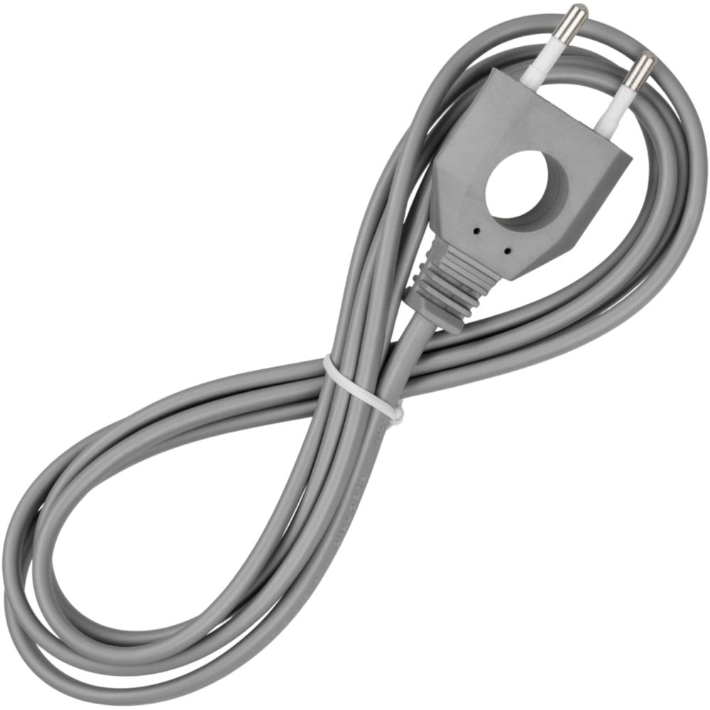 Изображение товара Шнур с плоской вилкой TDM ELECTRIC ШУ04 ШВВП 2x0,75мм2 1,7 м серебро