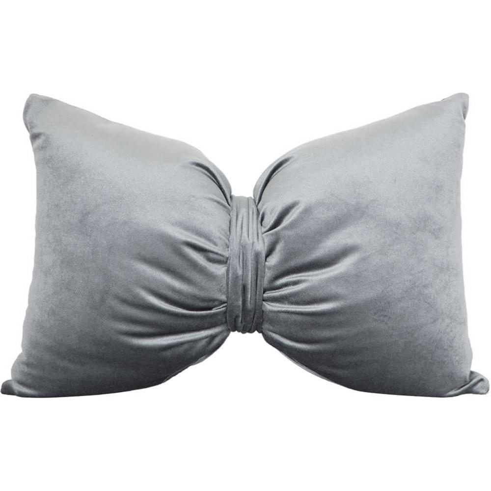 Декоративная подушка BOGACHO подушка автомобильная косточка на подголовник велюр серый ромб 16х24 см