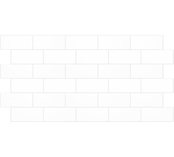 Изображение товара Набор декоративных панелей ПВХ Пластмаркет (Кабанчики; плитка; 485x960 мм; белая; 4 шт) 4680169020635