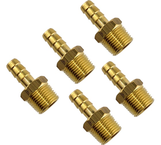 Изображение товара Штуцер пневмо 3/8" НР - 8 мм, 5 шт HG 1648024