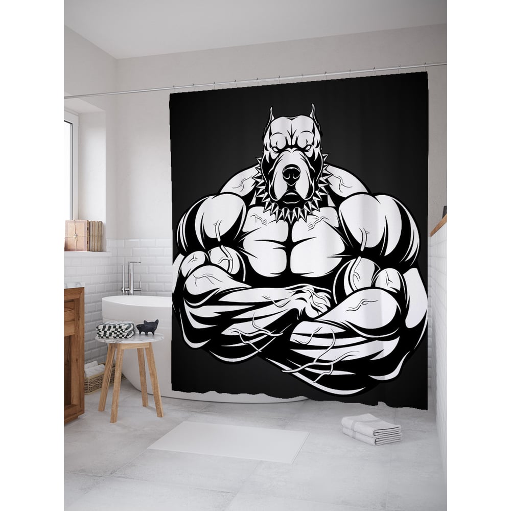 Изображение товара Фотоштора в ванную JOYARTY МУЛЬТИ 180x200 см водоотталкивающая