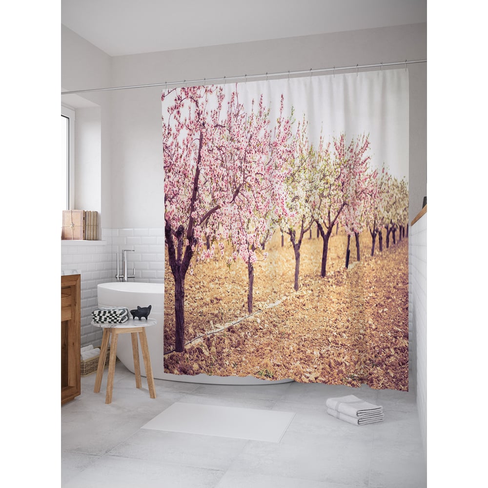 Изображение товара Фотоштора в ванную JOYARTY МУЛЬТИ 180x200 см водоотталкивающая сатеновая штора