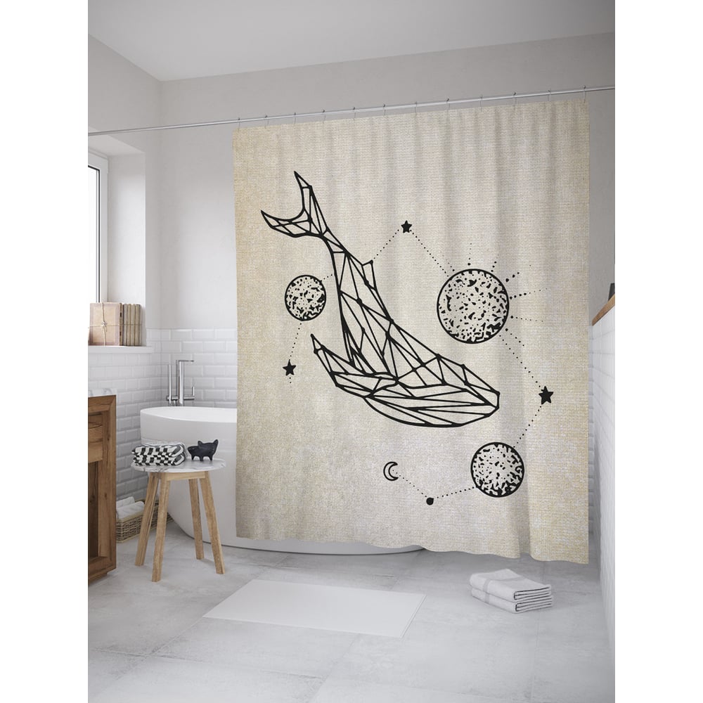 Изображение товара Фотоштора в ванную JOYARTY МУЛЬТИ 180x200 см с изображением животных