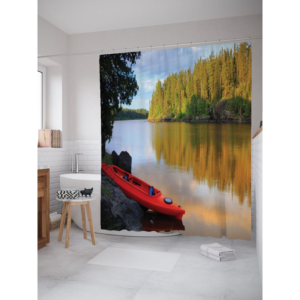 Изображение товара Фотоштора в ванную JOYARTY МУЛЬТИ 180x200 см