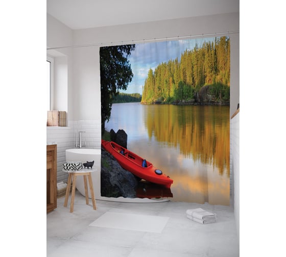 Изображение товара Фотоштора в ванную JOYARTY МУЛЬТИ 180x200 см sc_68524